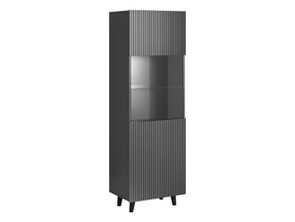 Mirjan24 Mobilier1 - Estanter&iacute;a Remeta 105, Antracita, Con Puertas, Cerrable, Mdf, Aglomerado Laminado, Vidrio Templado, N&uacute;mero De Puertas: 0, N&uacute;mero De Cajone