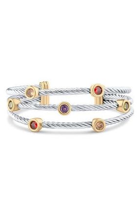 Jardin Three Row Cable Cuff Bracelet in Multi/Silver at Nordstrom Rack