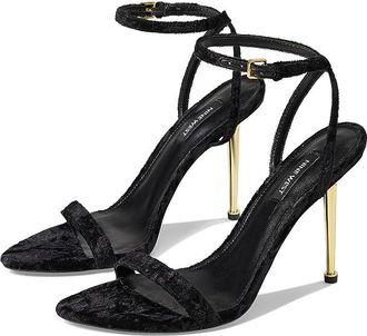 Nine West Reina Womens Sandals Black Velvet : 6.5 M, Synthetic