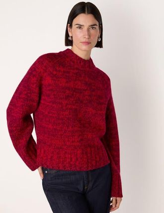 Whistles Chunky Wool Fleck Knit Sweater in Red/multi at Nordstrom, Size X-Small