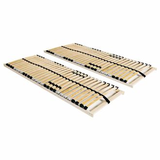 vidaXL Somieres De L&aacute;minas Con 28 Listones 7 Zonas 2 Uds 70x200 Cm Vidaxl