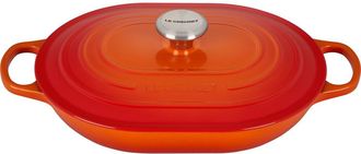 LE CREUSET 3.75-Quart Oval Enameled Cast Iron Casserole in Flame at Nordstrom