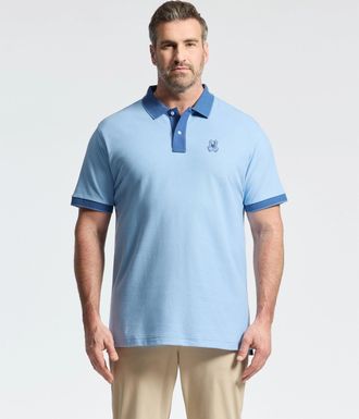 Psycho Bunny Mens Big And Tall New Castle Pique Polo 472 SERENITY / 1XLT