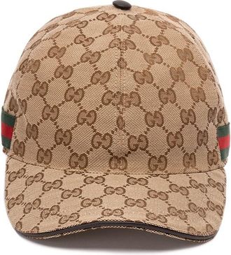 Gucci Original Gg Canvas Baseball Hat With Web