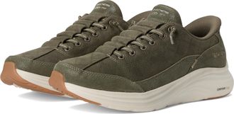 Skechers Womens Contour Foam - Cozy Fit Hands Free Slip-ins, Olive, 7.5 UK