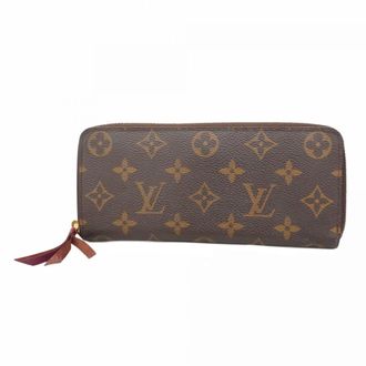 Louis Vuitton Brown Fuchsia Long Wallet (Bi-Fold) (Pre-Owned)