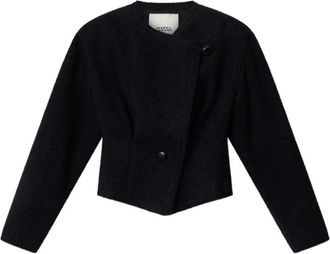 Isabel Marant Suna Jas - Dames - Zomerjassen - Zwart - M - Wol - Jassen