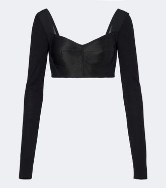 Dolce & Gabbana Satin crop top