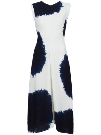 Proenza Schouler Ella Dress In Printed Viscose Crepe - White