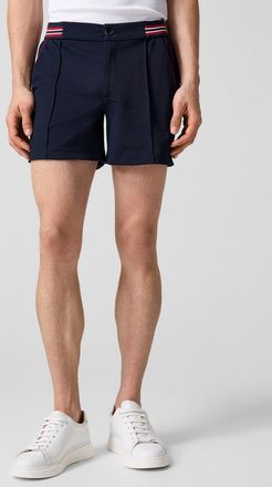 Ron Dorff Mens Striped-belt tennis short