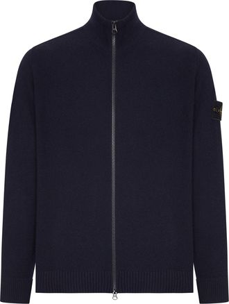 Stone Island FULL ZIP WOOL SWEATER WITH HIGH NECK - Stone Island - Man