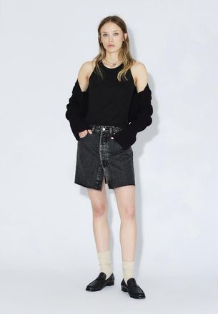 Dr. Denim Ara Denim Skirt in Aged Black at Nordstrom, Size X-Large