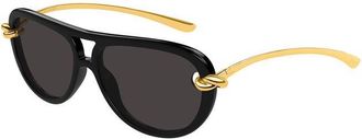 Bottega Veneta Unisex Sunglasses Black Bio Injection Eyewear