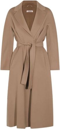 Max Mara Dames, Mantels, Bruin, Maat: S Wol