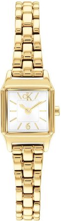Calvin Klein Womens Square Monogram Bracelet Watch - Metallic