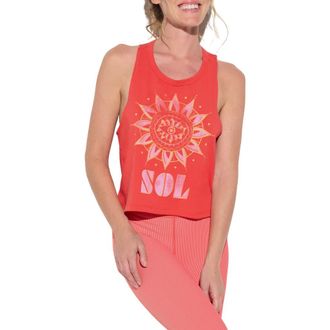 Spiritual Gangster Sol Comet Tank in Sunset Red at Nordstrom, Size X-Large