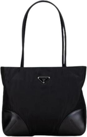Prada Pre-owned Nylon Tote Bag - Dames - Vintage Shopper - Zwart - ONE Size - Nylon - Vintage