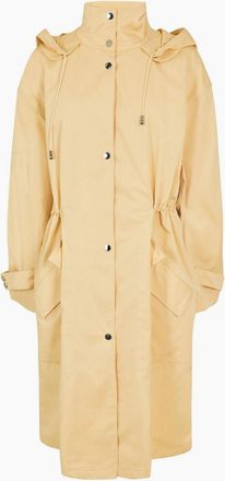HUGO BOSS Womens Insulated Waterproof Structured Fit Parka - Cream - Size: 12