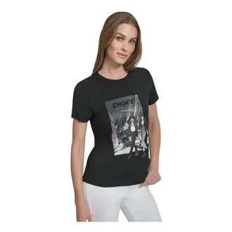 DKNY Mujer, Camisetas, Negro, Talla: S