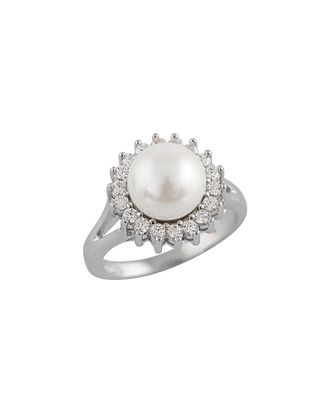 Splendid Pearls Silver 8.5-9Mm Freshwater Pearl Ring