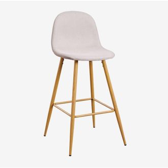 Sklum Sgabello alto Glamm Sklum Beige Crema Legno naturale