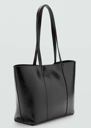 Mango Borsa shopper media nero - Donna - Taglia unica - MANGO