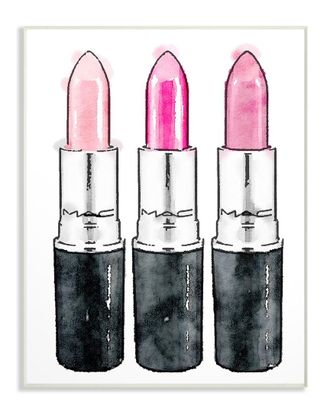Stupell Industries Three Pink Lipsticks Wall Art