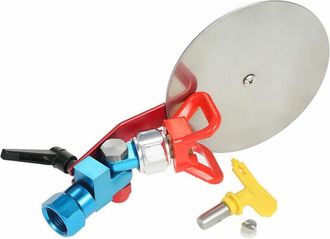 OEM Accesorios Para Pulverizador: Deflector Antisalpicaduras Para Pistola Pulverizadora Sin Aire Con Base Roja + Boquilla Amarilla 517