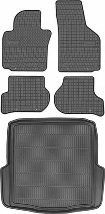 OEM Juego De Alfombrillas De Goma Para Coche Y Maletero Para Skoda Octavia Ii Kombi (2009-2013)