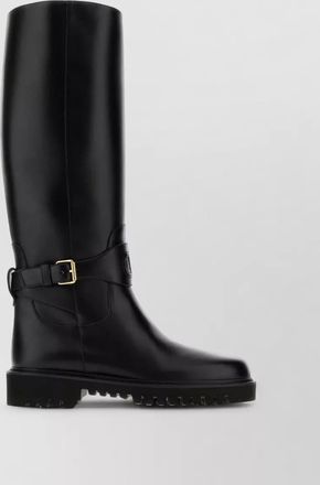 Valentino Garavani leather knee-high flat boots