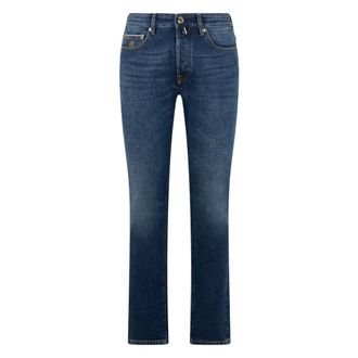 Moorer Straight Jeans, male, Blue, Size: W31 Flared Denim Pants