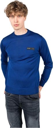 Plein Sport Merino Trui - Heren - Sport - Blauw - Maat: 2XL Wol