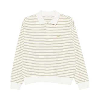 Dunst Tops, Dames, Groen, S, Katoen, Gestreept katoenen poloshirt