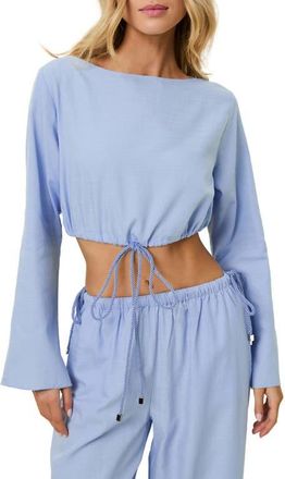 Solid & Striped The Chelley Crop Top in Blue Lagoon at Nordstrom, Size X-Large