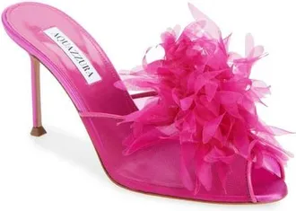 Aquazzura Pome Slide Sandal in Azalea Pink at Nordstrom, Size 6.5Us