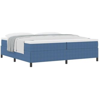 vidaXL Estructura De Cama Azul 200 X 200 Cm Telas De Pana Vidaxl