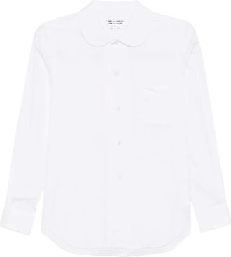 Comme Des Garçons Blouse met ronde kraag - Wit
