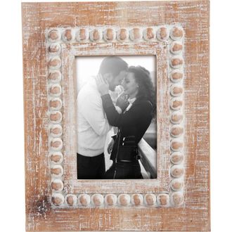 Foreside Home And Garden Natural Wood 4 x 6 inch Whitewash Decorative Wood Picture Frame in Brown at Nordstrom, Size Medium