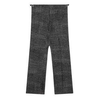 Prada Wide Trousers, male, Black, Size: M Black Regular Trousers