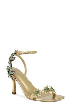Azalea Wang Syed Ankle Strap Sandal in Gold at Nordstrom Rack, Size 10