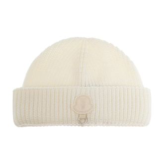 Moncler Accessoires, Dames, Beige, ONE Size, Wol, Beanie