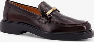 Tod's Womens Leather Loafers Red