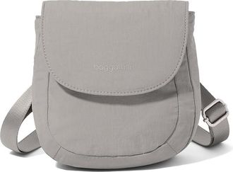 Baggallini Swift Flap Mini Crossbody Cross Body Womens Handbags B-lite Silver Sand, Nylon