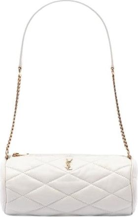 Saint Laurent Pre-owned Sade Tube Bag - Dames - Vintage Schoudertas - Wit - ONE Size - Leer - Vintage