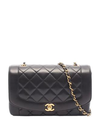 Chanel 1994-1996 Medium Lambskin Diana Flap crossbody bag - Black