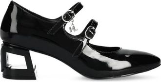 Karl Lagerfeld Tetra Hak Schoenen met Dubbele Bandjes - Dames - Pumps - Zwart - 41 EU - Leer - Schoenen