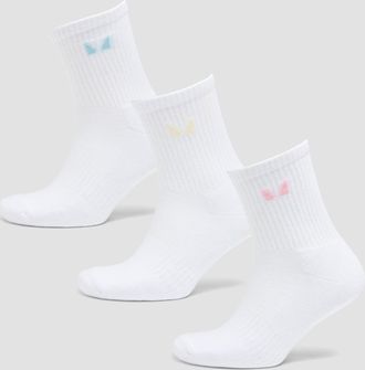 MyProtein Calcetines Crew unisex de MP (paquete de 3) - Rosa cosmos/Azul cielo/Coco - UK 6-8