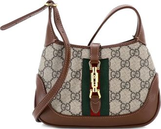 Gucci Jackie 1961 GG Coated Canvas Mini hobo bag - Marrone