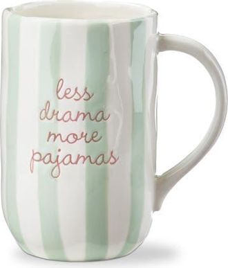 Tag Less Drama More Pajamas Earthenware Mug Multi 21 oz 3.51x3.48x5.5 in in Green at Nordstrom