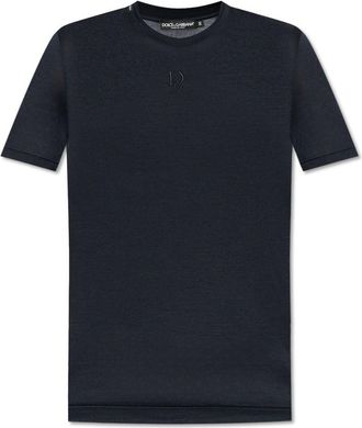 Dolce & Gabbana Logo Embroidered Crewneck T-shirt
